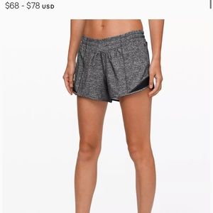 Gray lululemon hotty toddy shorts size 6